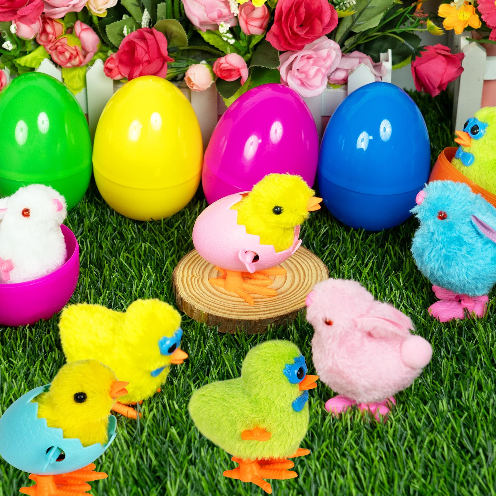 Olixmlya Easter basket filler colorfully colored eggs for festive baskets
