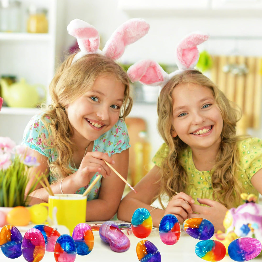 Olixmlya Easter egg hunt decor with bright colors and engaging fillers.
