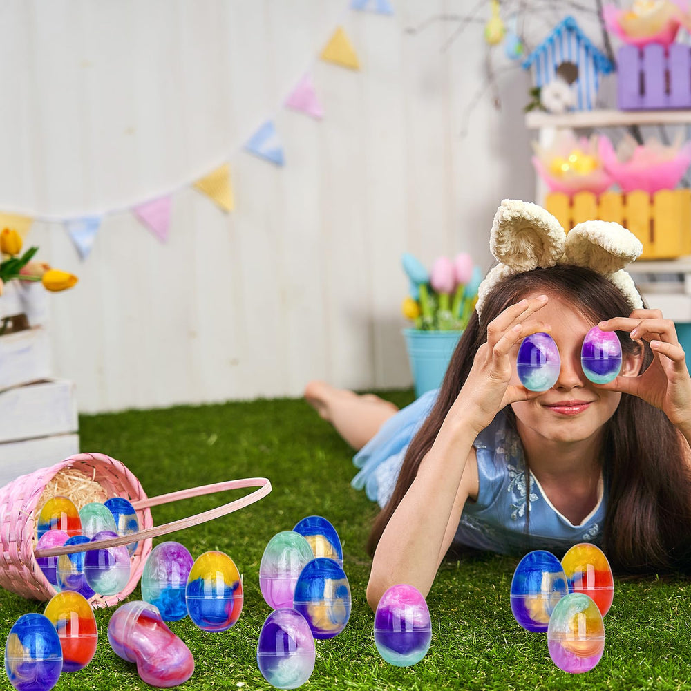 Olixmlya Easter egg hunt and party decor with interactive slime eggs