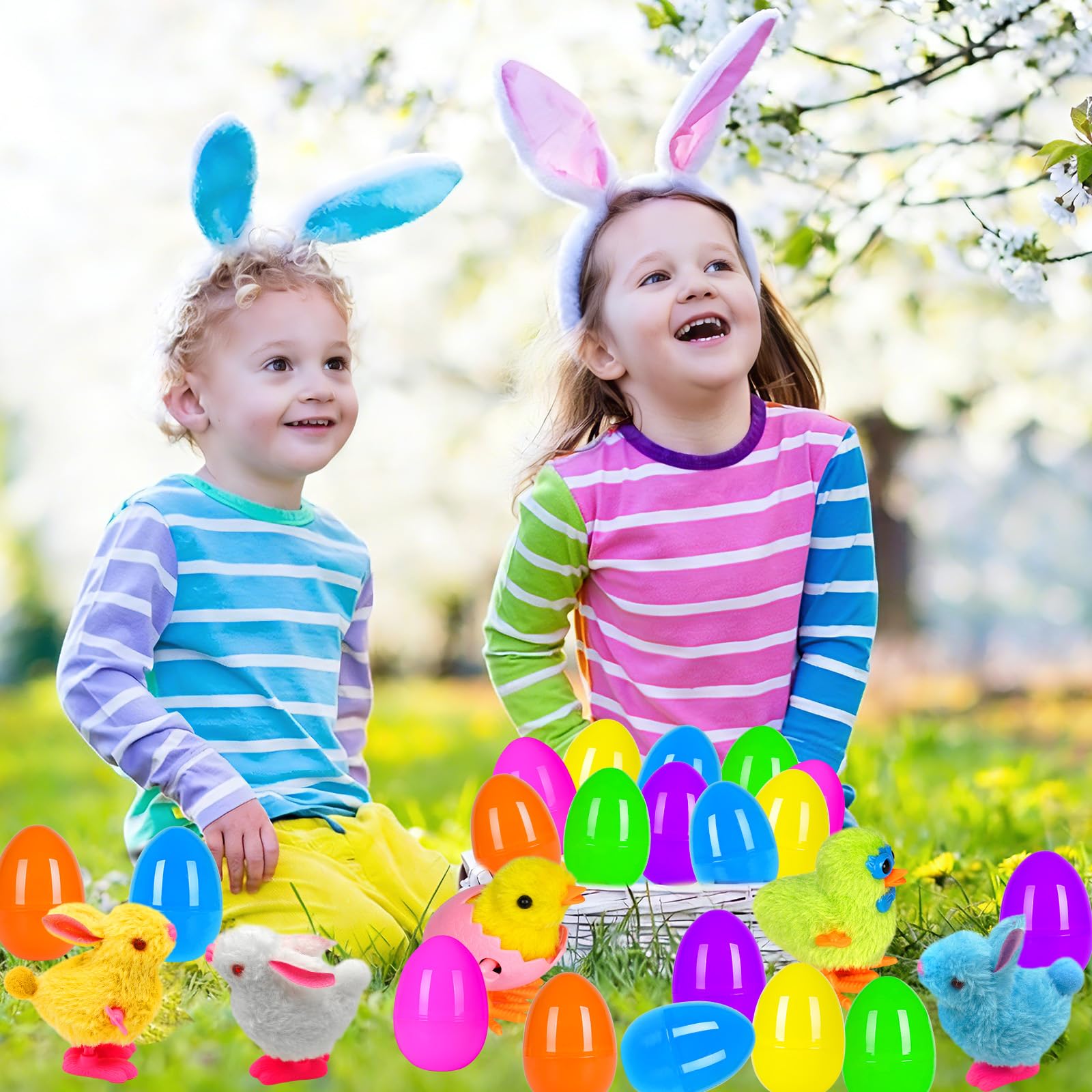 Olixmlya Easter party favors for kids with lively wind-up animals