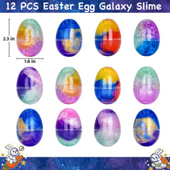 Olixmlya Galaxy Slime Eggs openable packaging showing colorful slime inside for hands-on play
