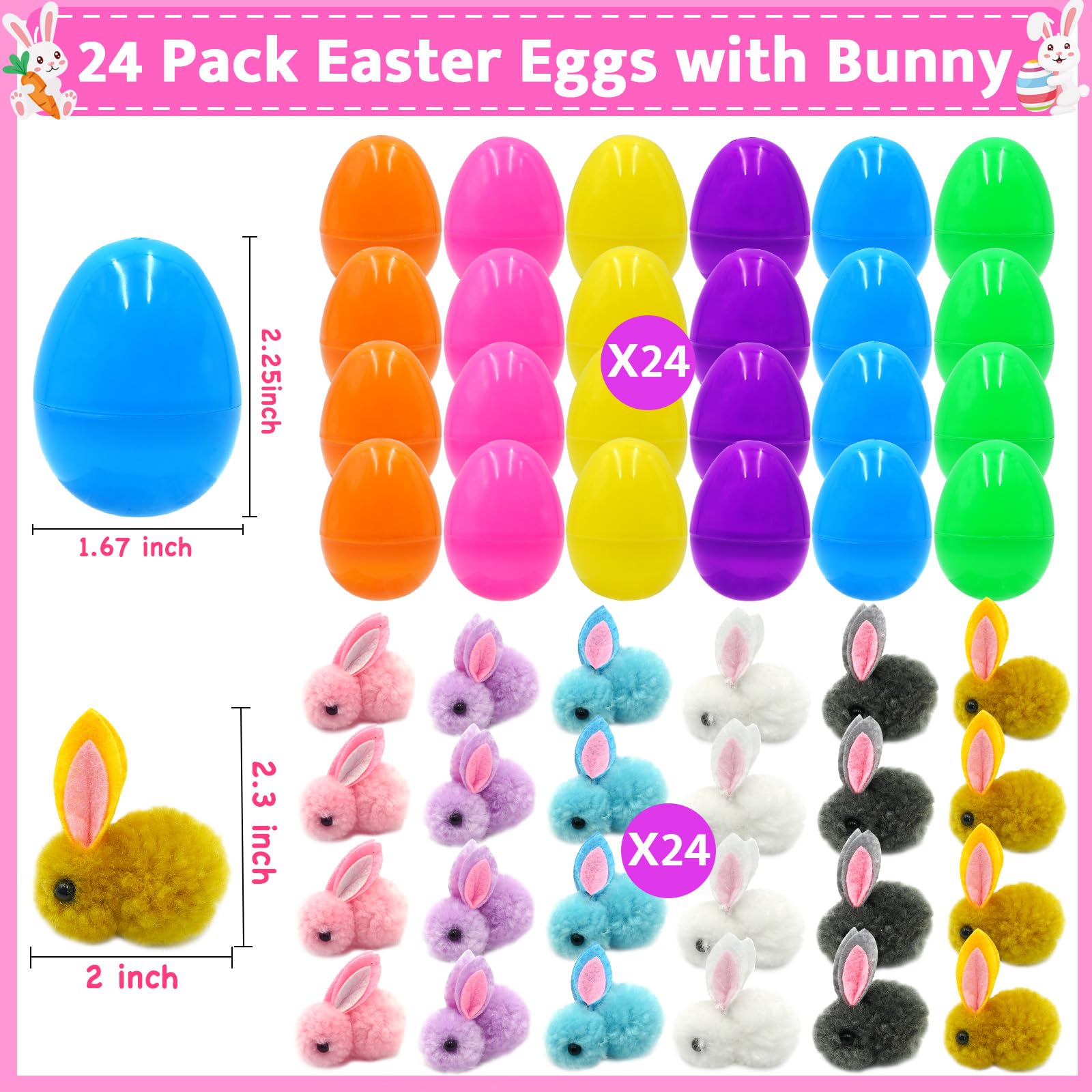 Olixmlya plush bunnies in assorted colors for playful Easter treasure hunts