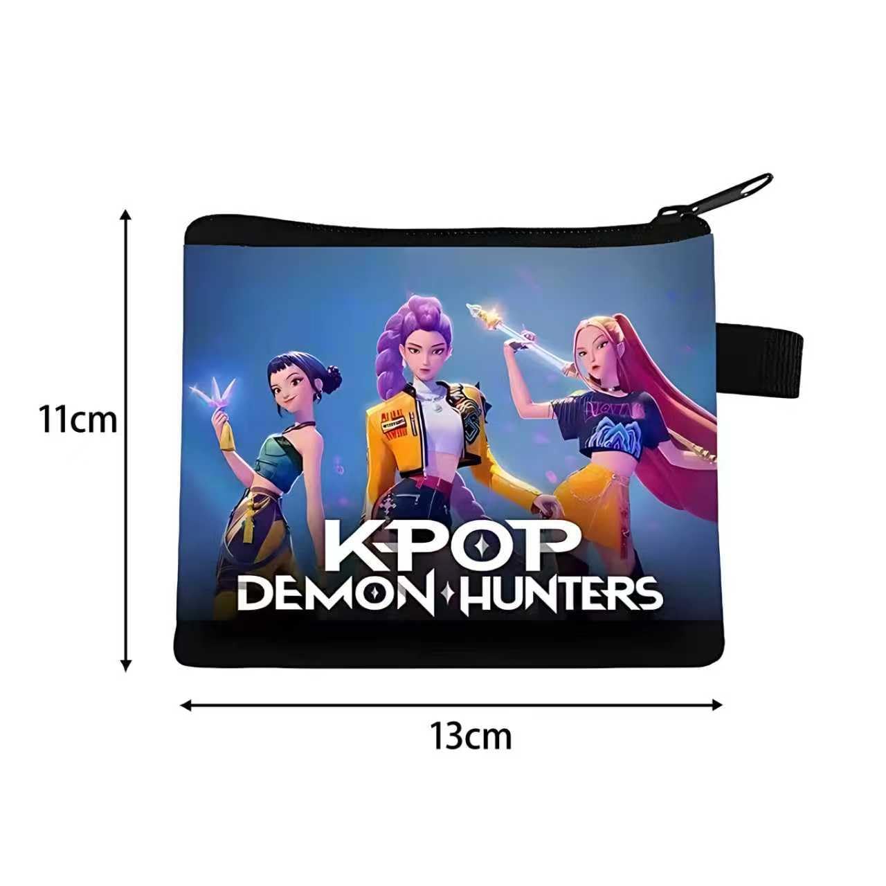 OLKIHNSDU Demon Hunters Wallet side view highlights slim profile for pocket-ready carry.