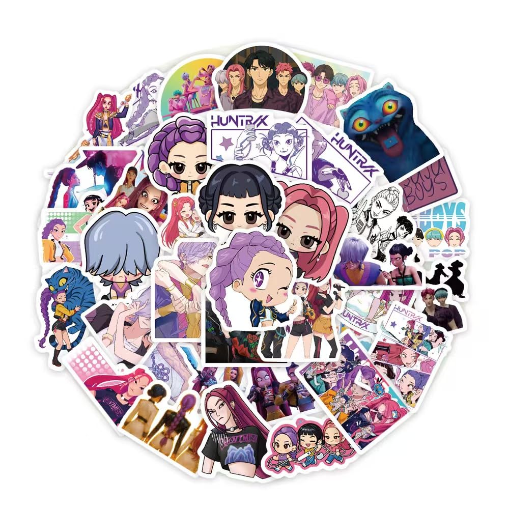 OLKIHNSDU Demon Movie Hunters stickers pack cover with Huntara artwork.