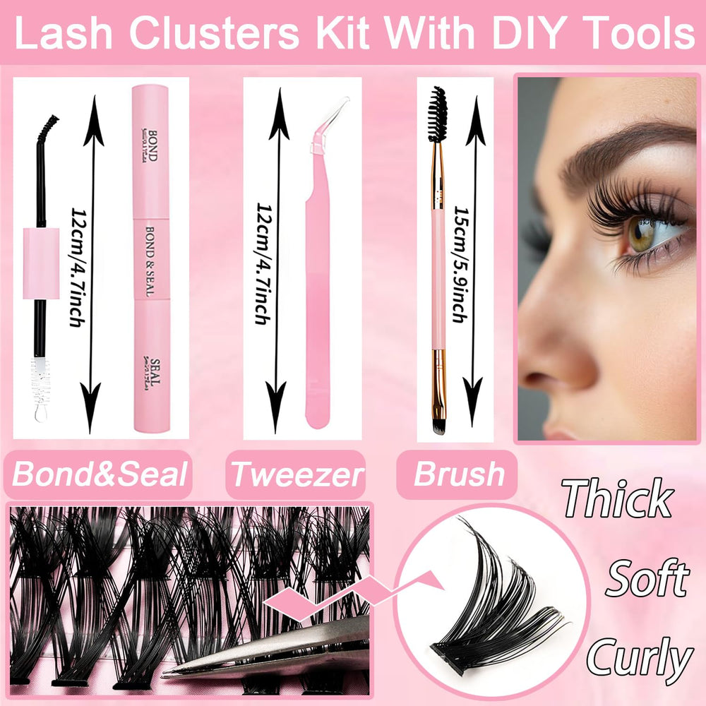 OLLAVO lash clusters length 9-16mm for wispy results.