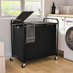 Olldide laundry sorter with 3-section design for organized clothing storage.
