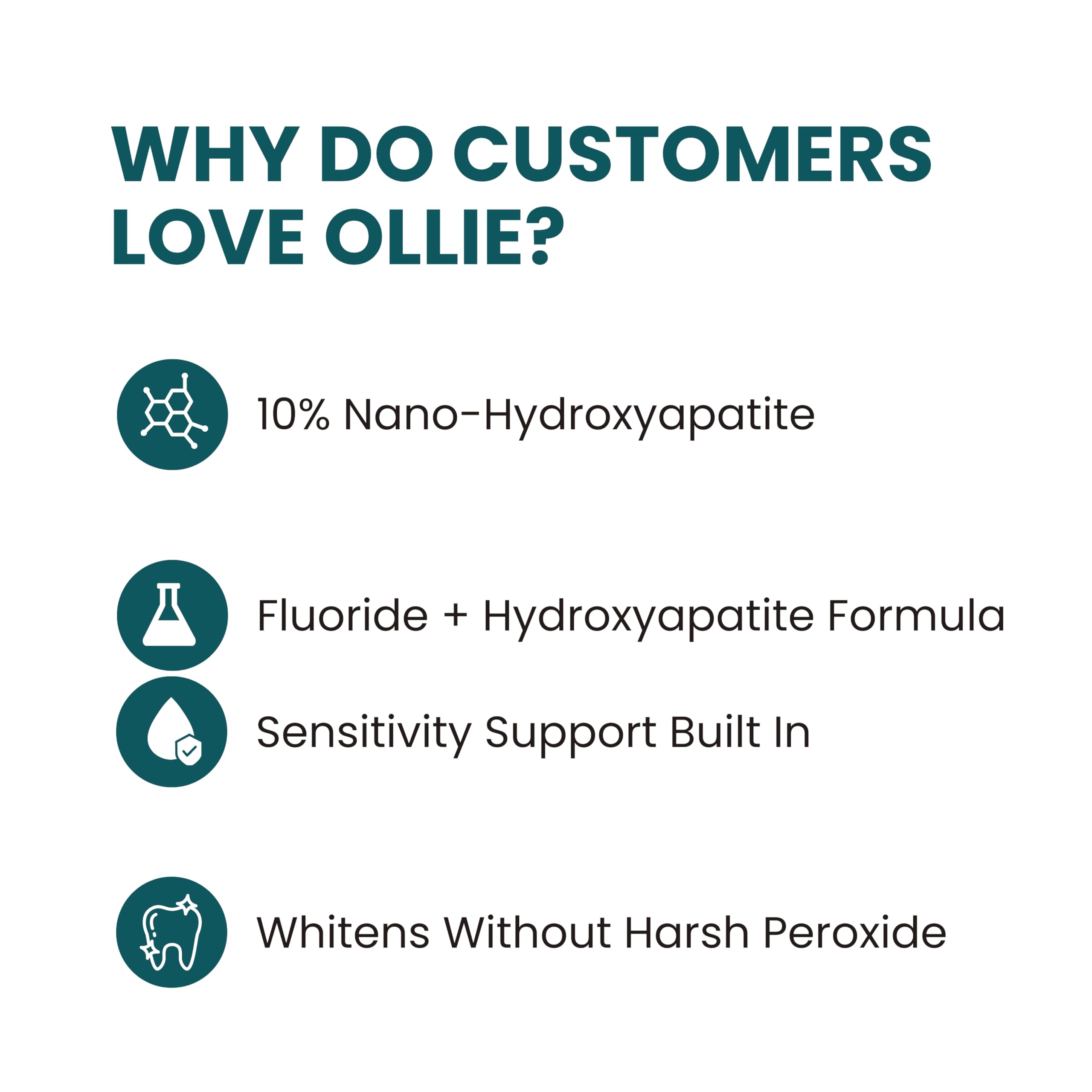 Ollie brand donation note image highlights 10% profits supporting oral care initiatives
