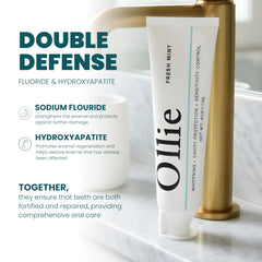 Ollie Fresh Mint toothpaste for sensitive teeth offering comfortable cleansing