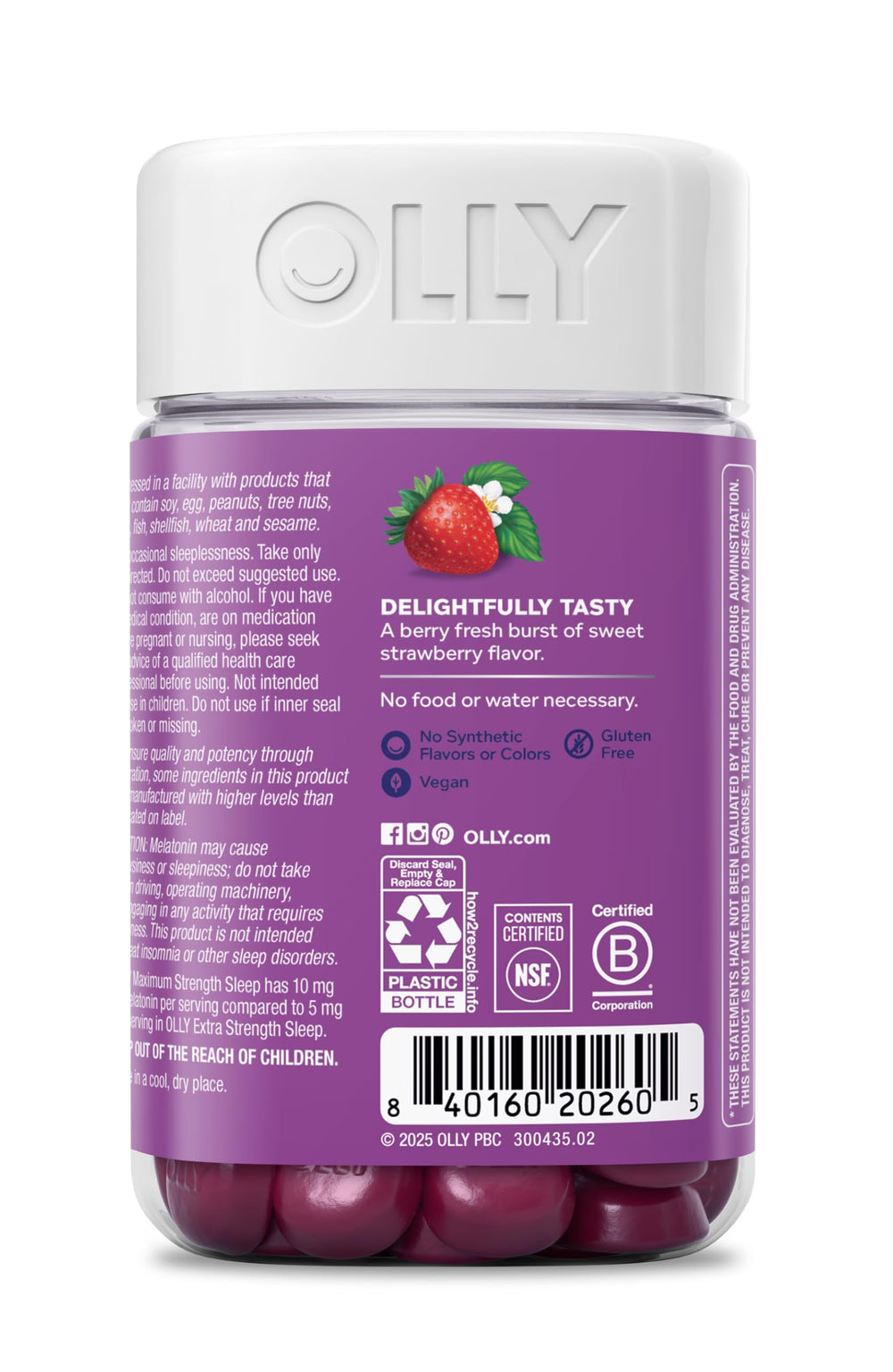 OLLY 70-count packaging highlighting value.