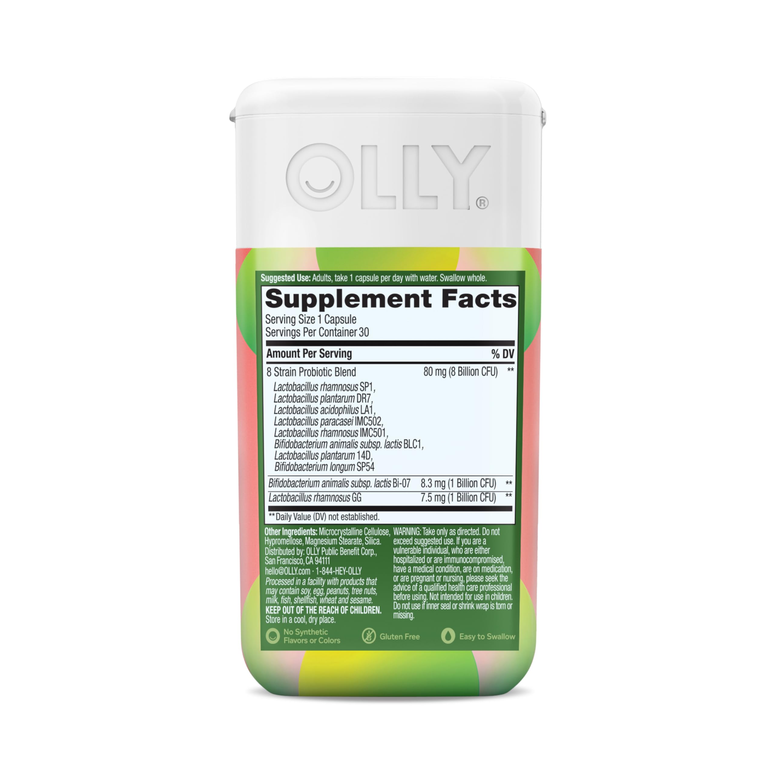 OLLY Big 10 Probiotic daily use supports digestive balance.