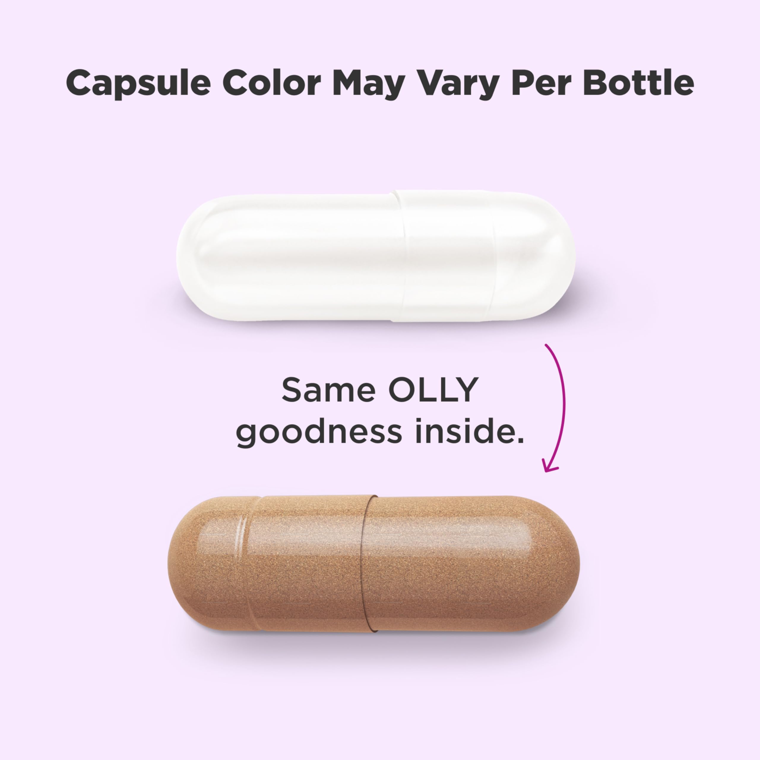 OLLY Combat Cravings bottle back view showing label details and serving size