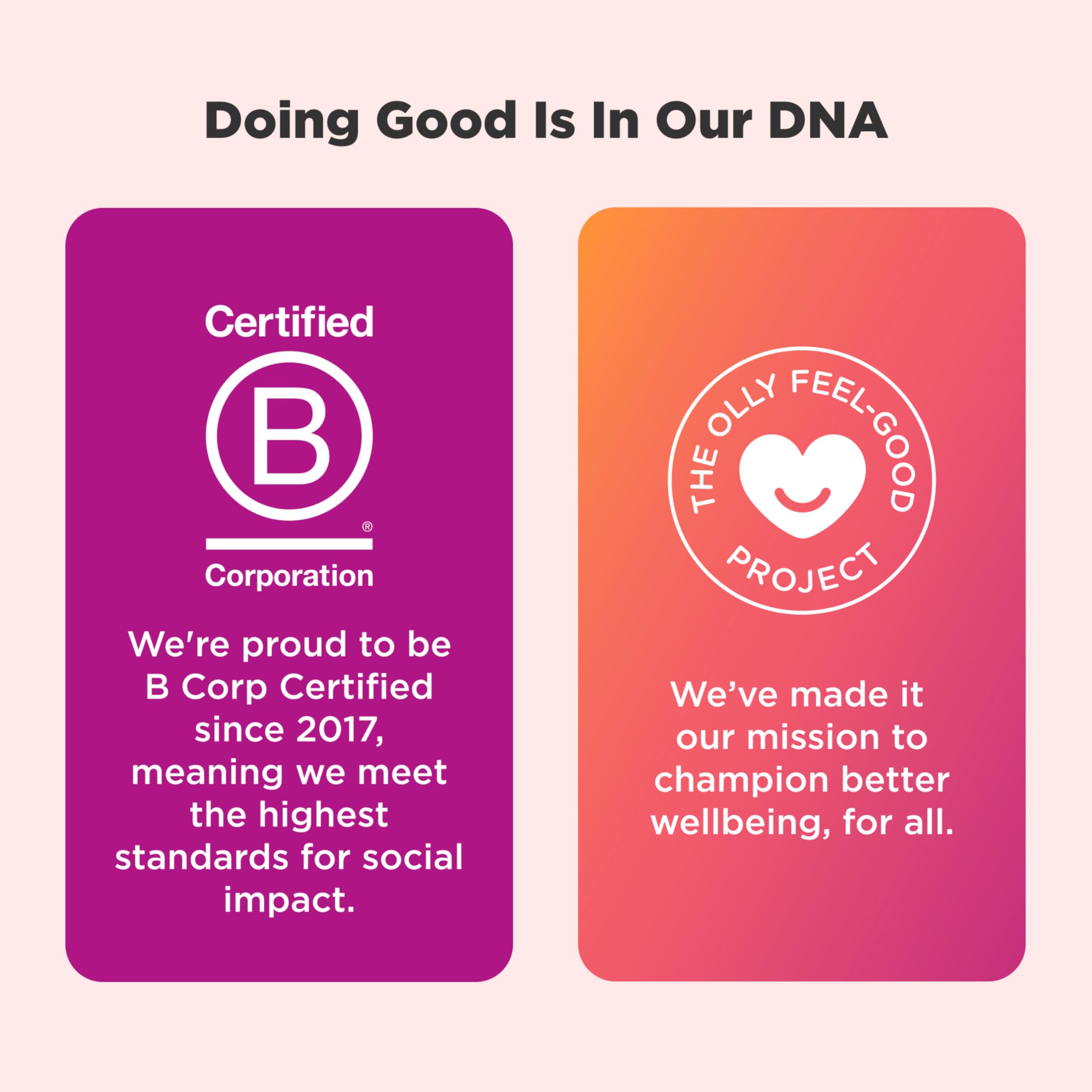OLLY Essential Prenatal bottle label communicates gluten free and gentle on the stomach