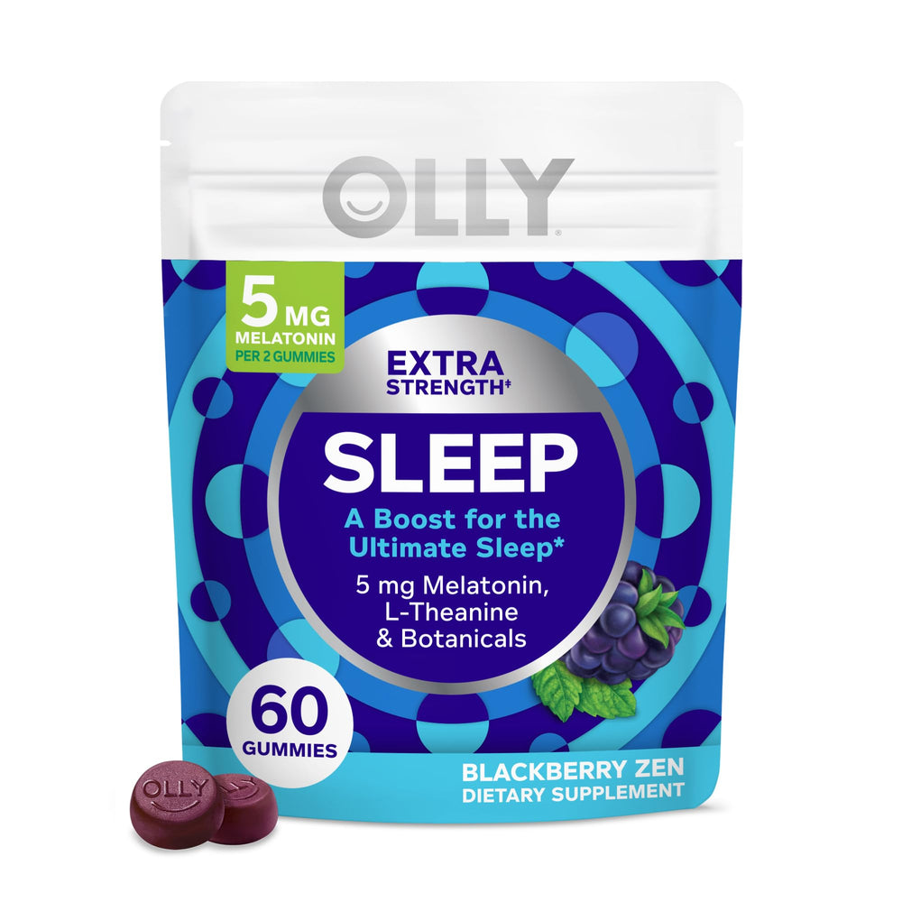 OLLY Extra Strength Sleep bottle front for a calm nightly routine.