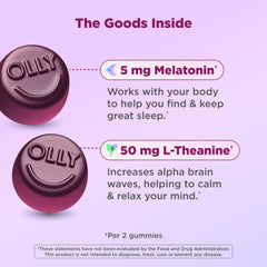 OLLY Extra Strength Sleep Gummies on a spoon for an easy bedtime ritual.