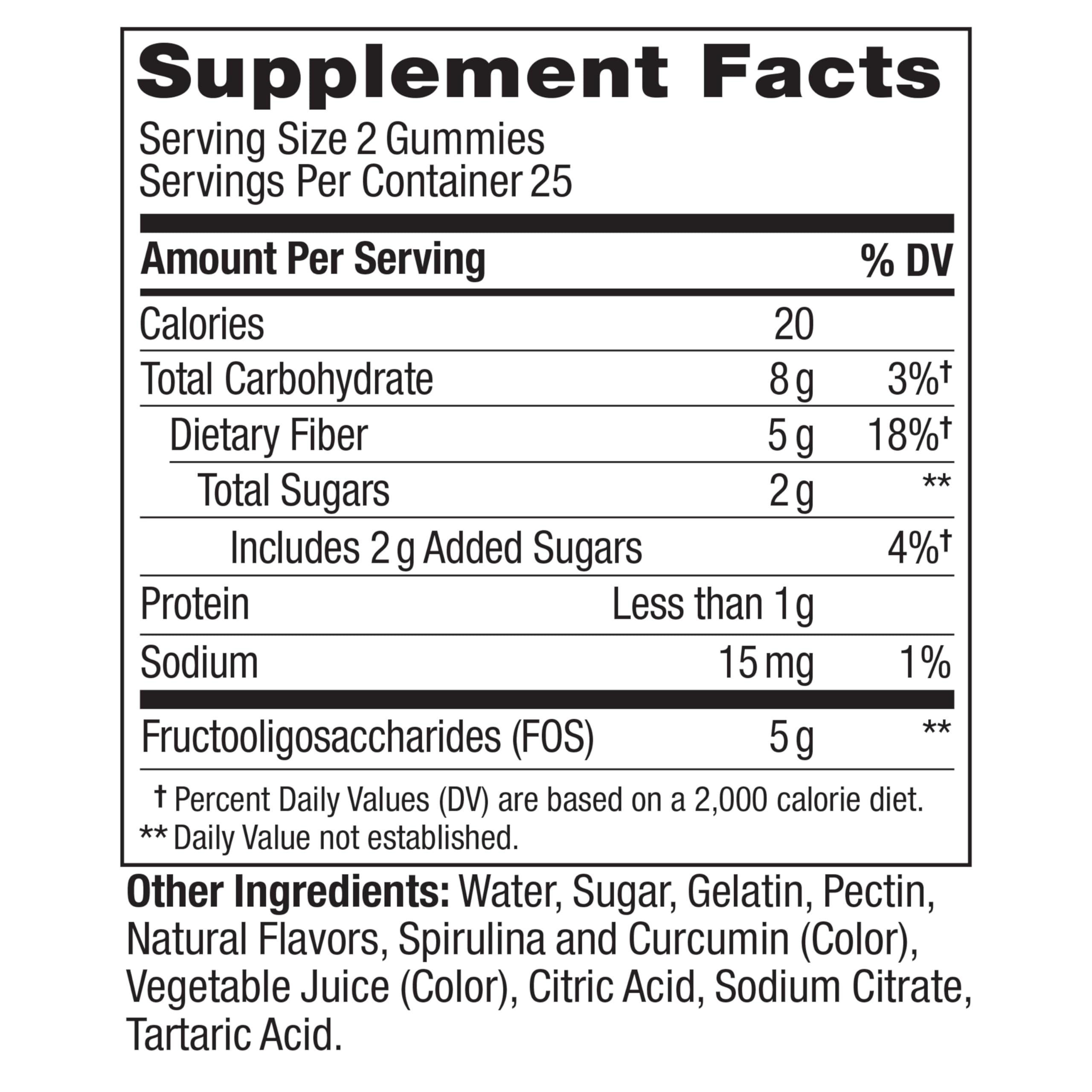 OLLY Fiber Gummy Rings gluten-free icon on label