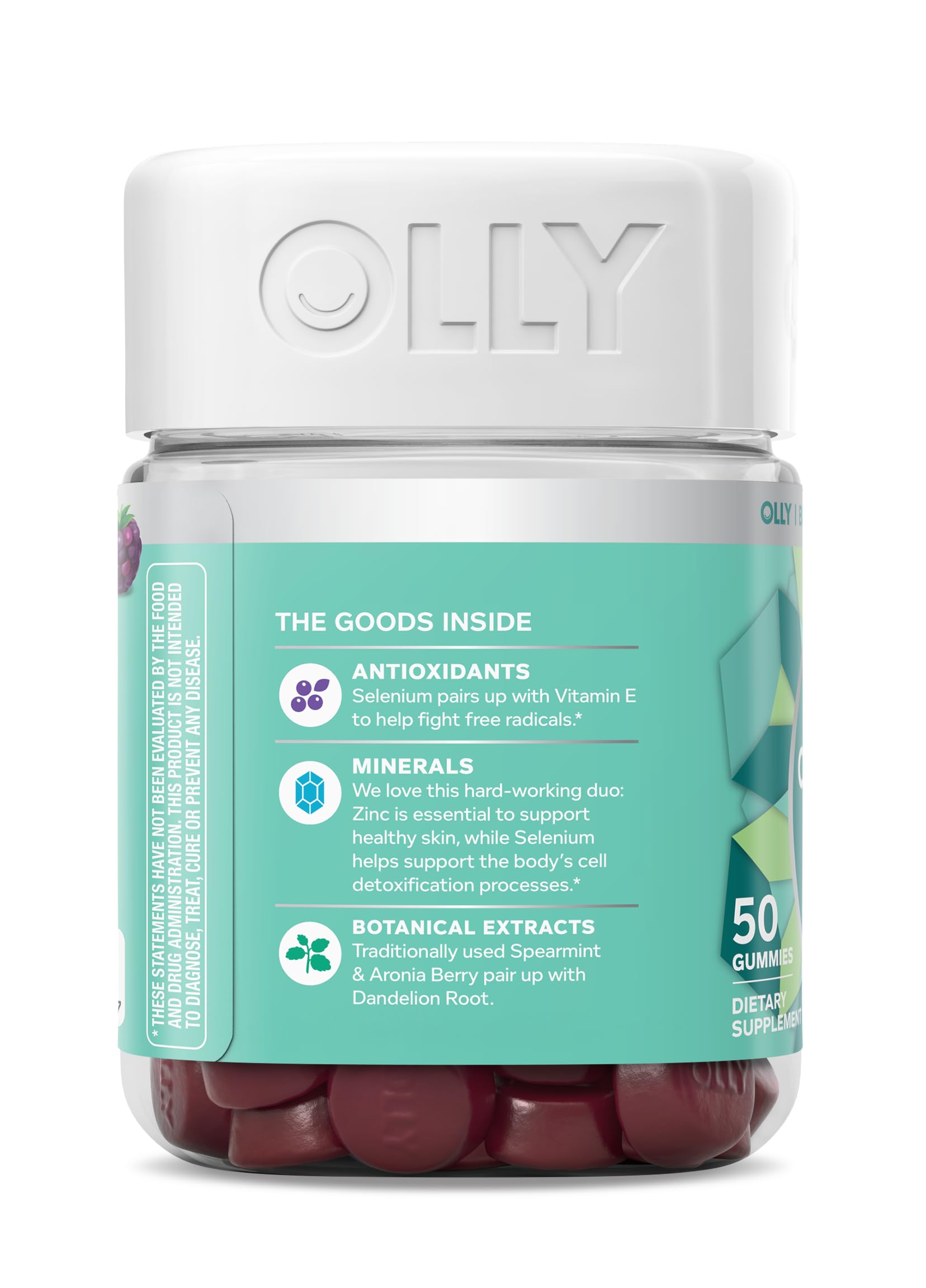 Fifty gummies per bottle provide a 25-day supply.