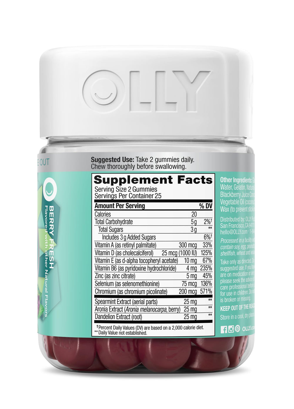 Two gummies daily simplify routine and consistency.