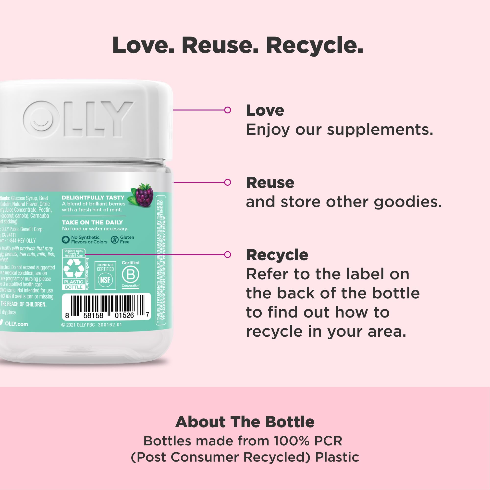 Zinc supports healthy skin with OLLY Flawless Complexion.