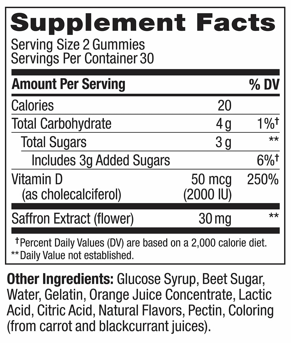 OLLY Hello Happy Gummy Worms tropical label evokes sunny snacking moments.