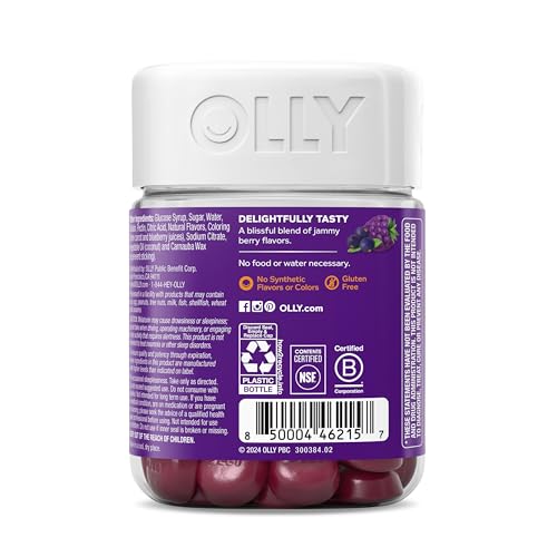 Echinacea and elderberry imagery on OLLY packaging