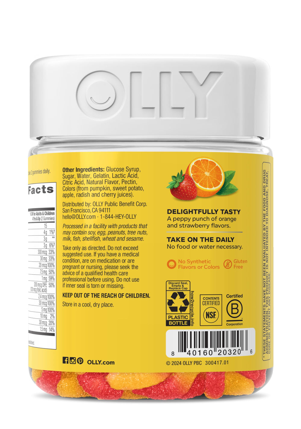 OLLY bottle on a kitchen counter ready for daily use.