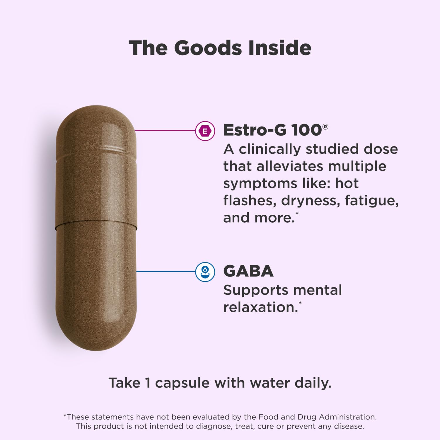 Close-up of Mellow Menopause capsules showing easy daily dosing.