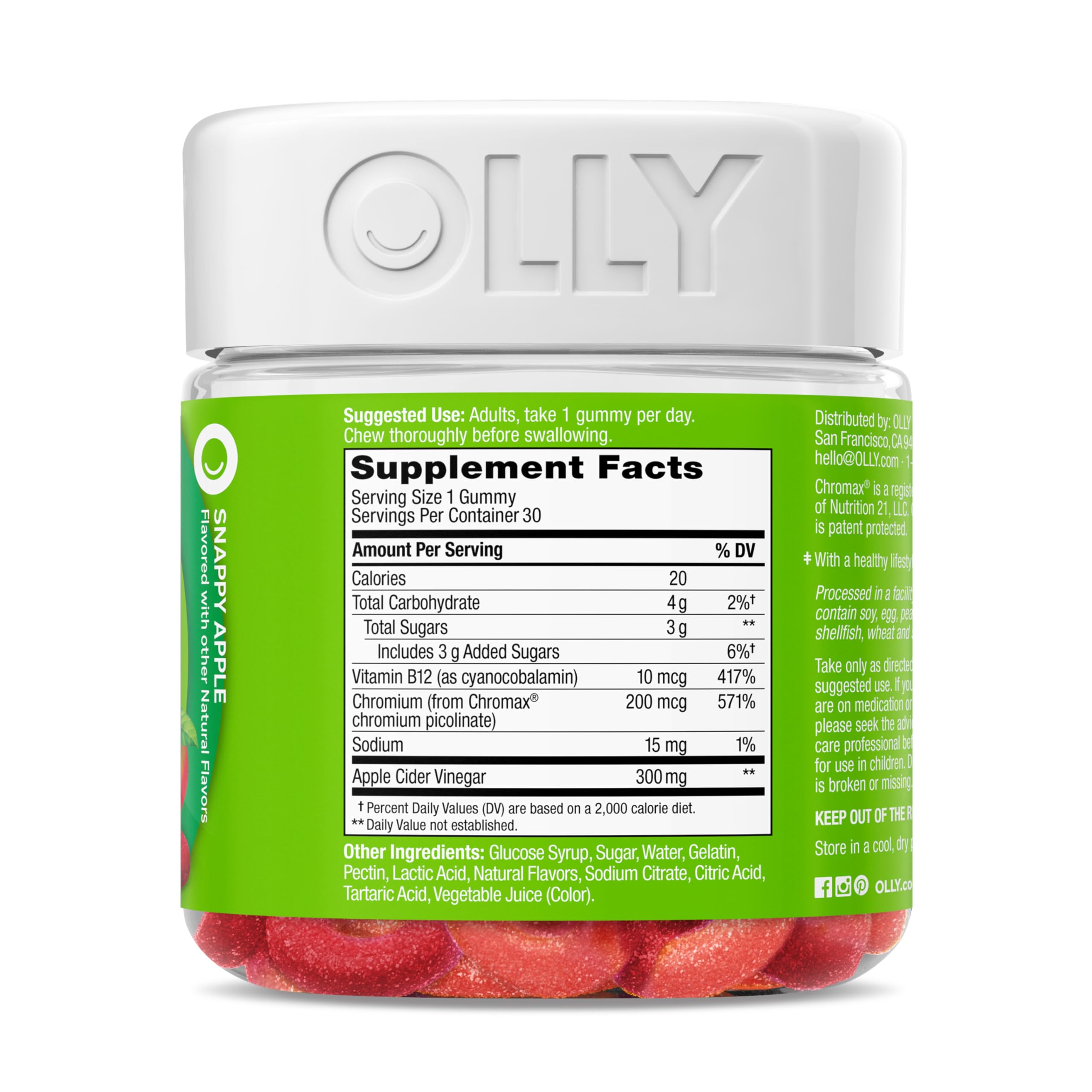 OLLY Metabolism Gummy Rings adult-daily-dose shot conveys simple daily routine
