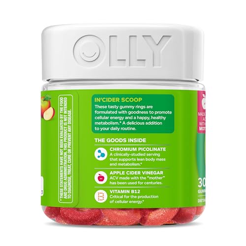 OLLY Metabolism Gummy Rings jar-and-spoon display highlights convenient daily use