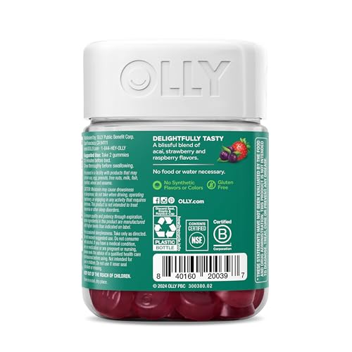 OLLY berry flavor profile with vibrant label design.