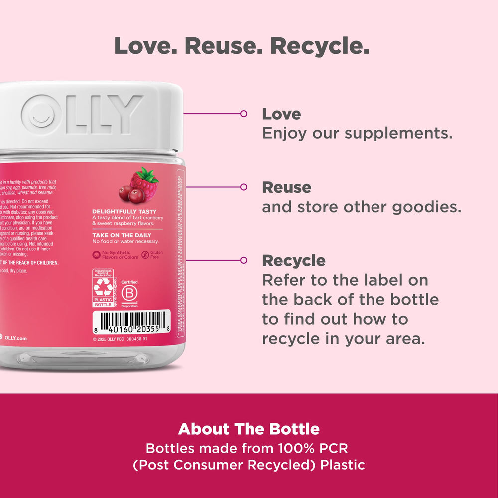 OLLY Period Hero Gummies packaging shows vitamin B6 and calcium symbols.