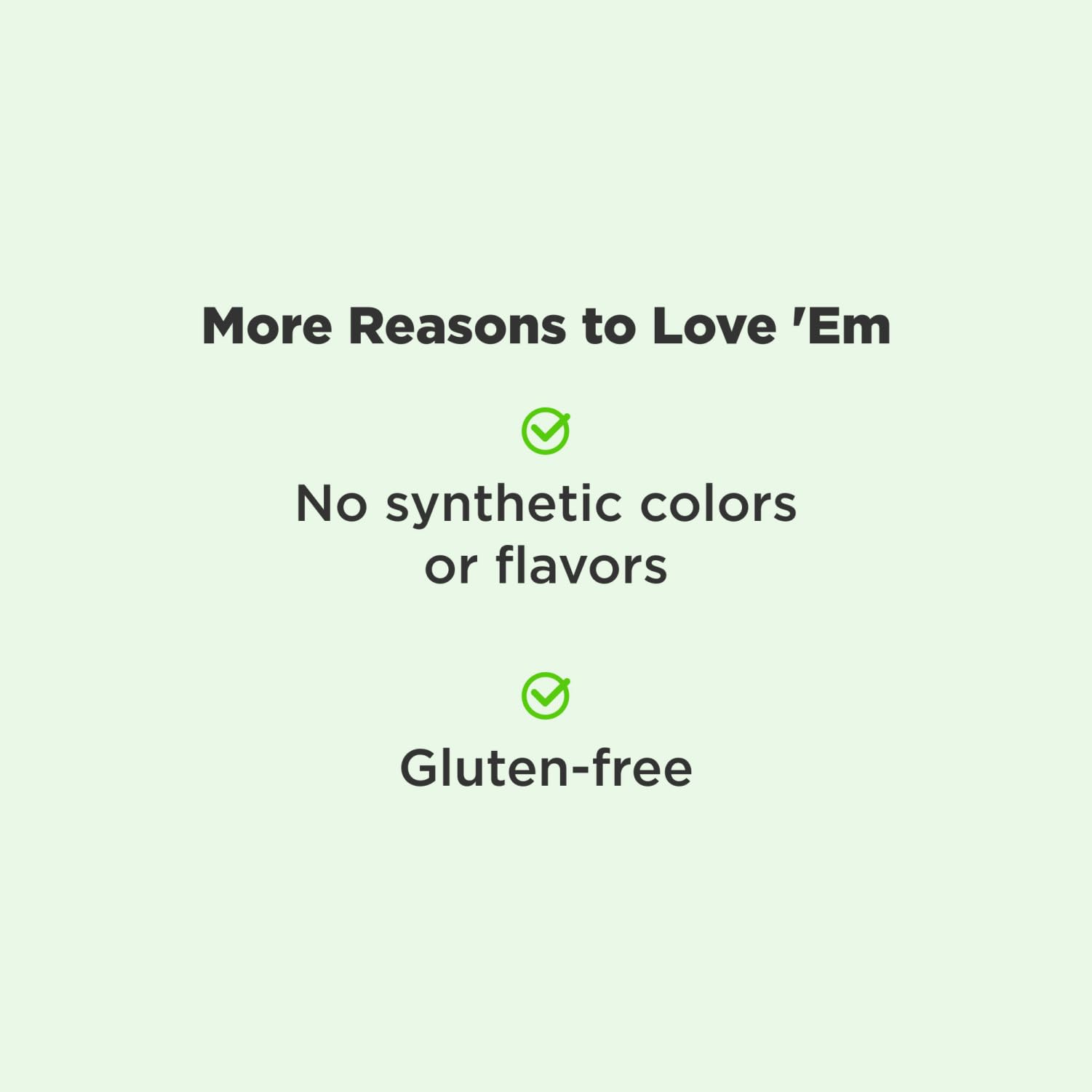OLLY Probiotic Gummy label close-up highlighting gluten-free formula and no artificial colors.