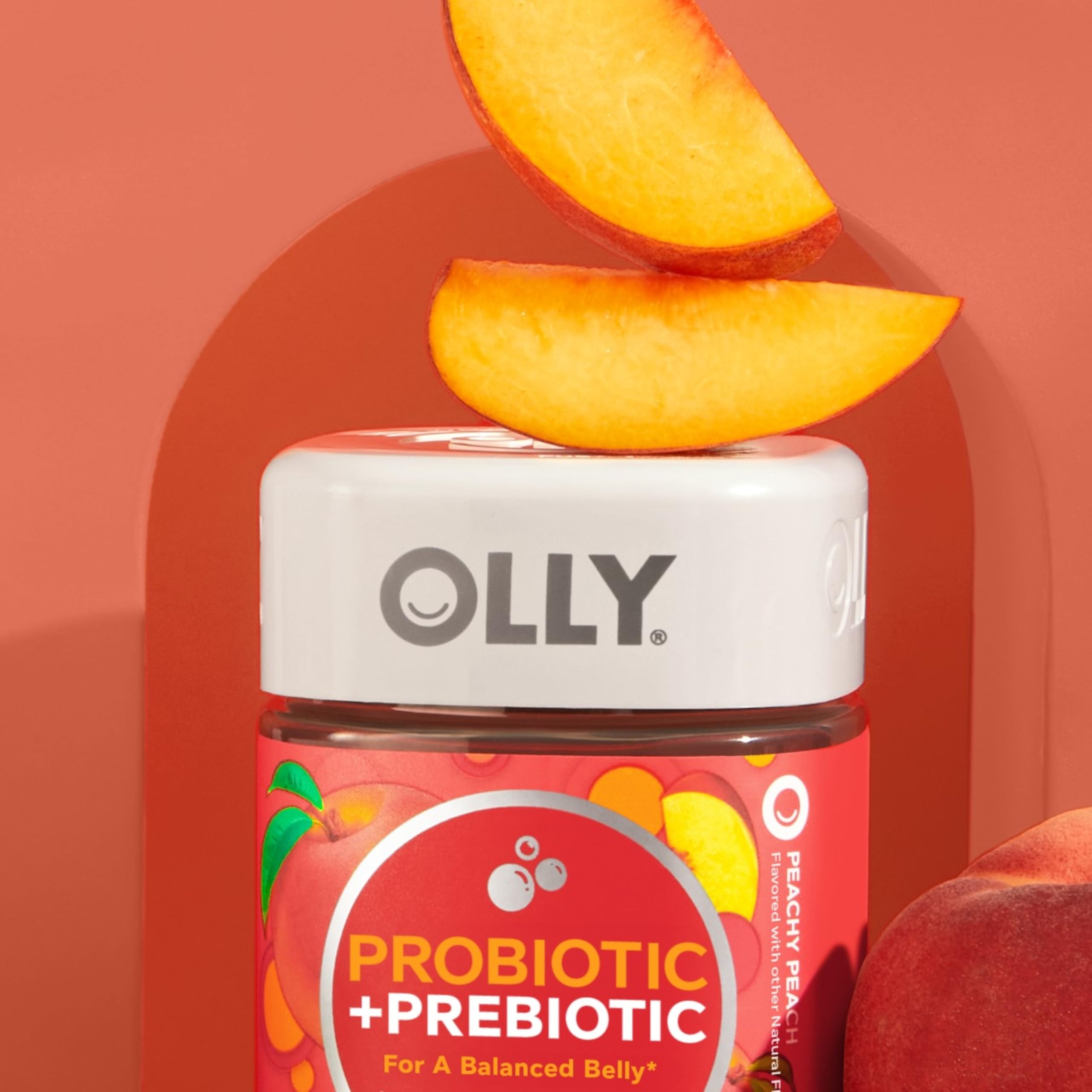 OLLY gummy on wooden surface for a quick daily routine.