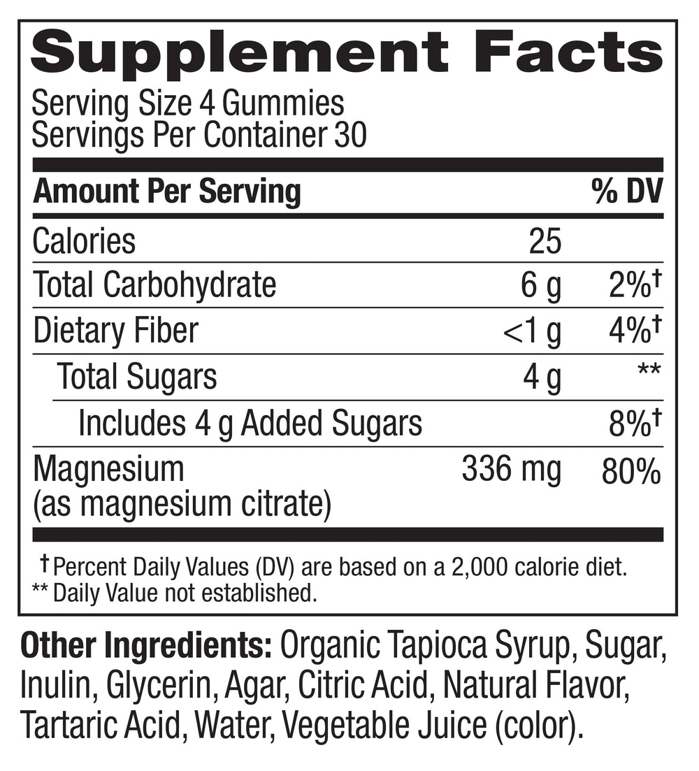OLLY Relaxing Magnesium Gummies natural flavors convey raspberry and lavender cues