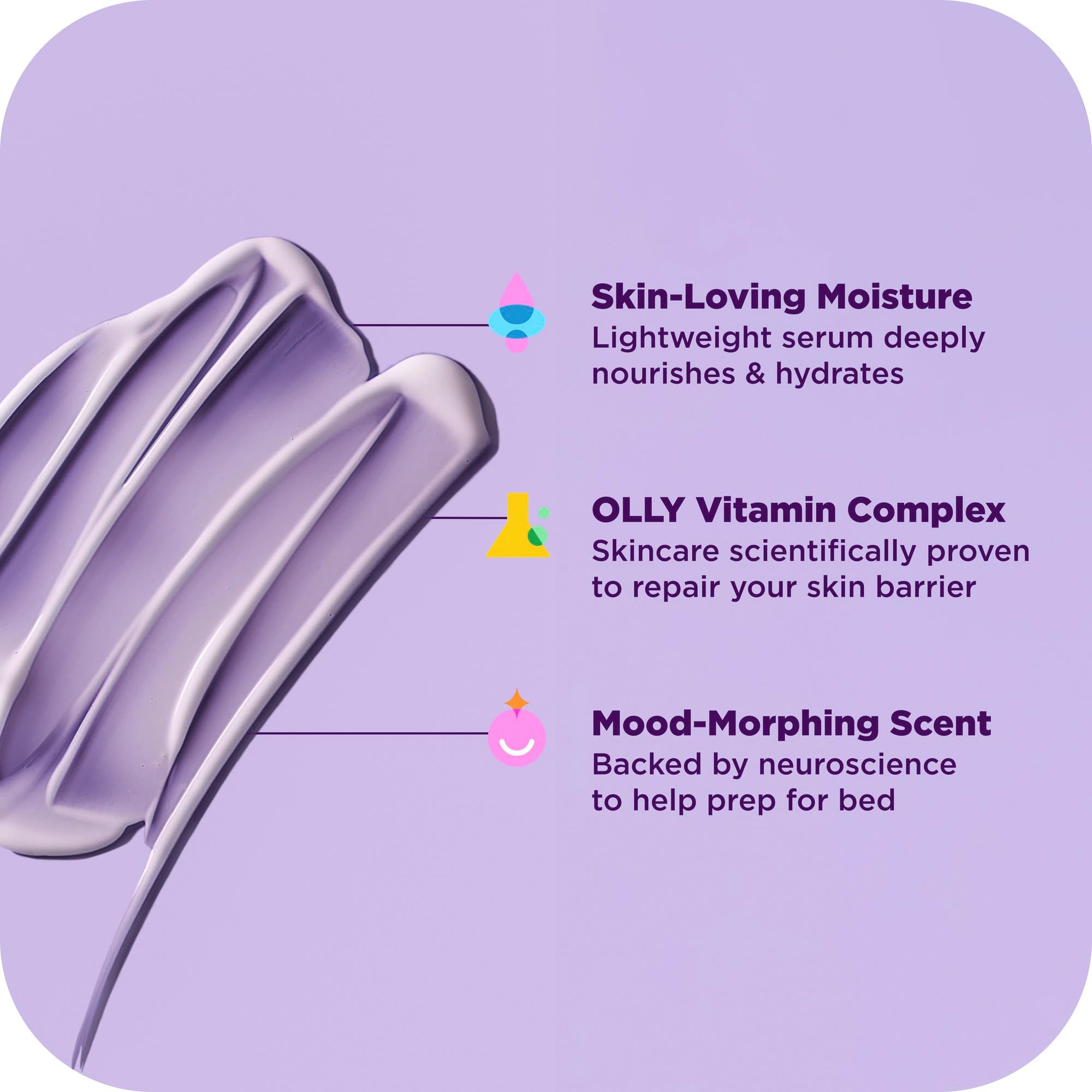 Calming bedtime scene featuring OLLY Renew Mood + Skin fragrance