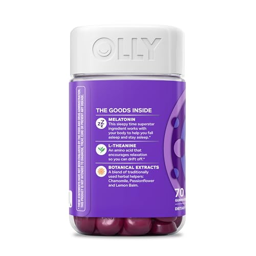 OLLY Sleep Gummies gluten-free badge on packaging.