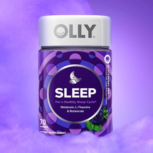 OLLY Sleep Gummies mint and blackberry aroma hint.