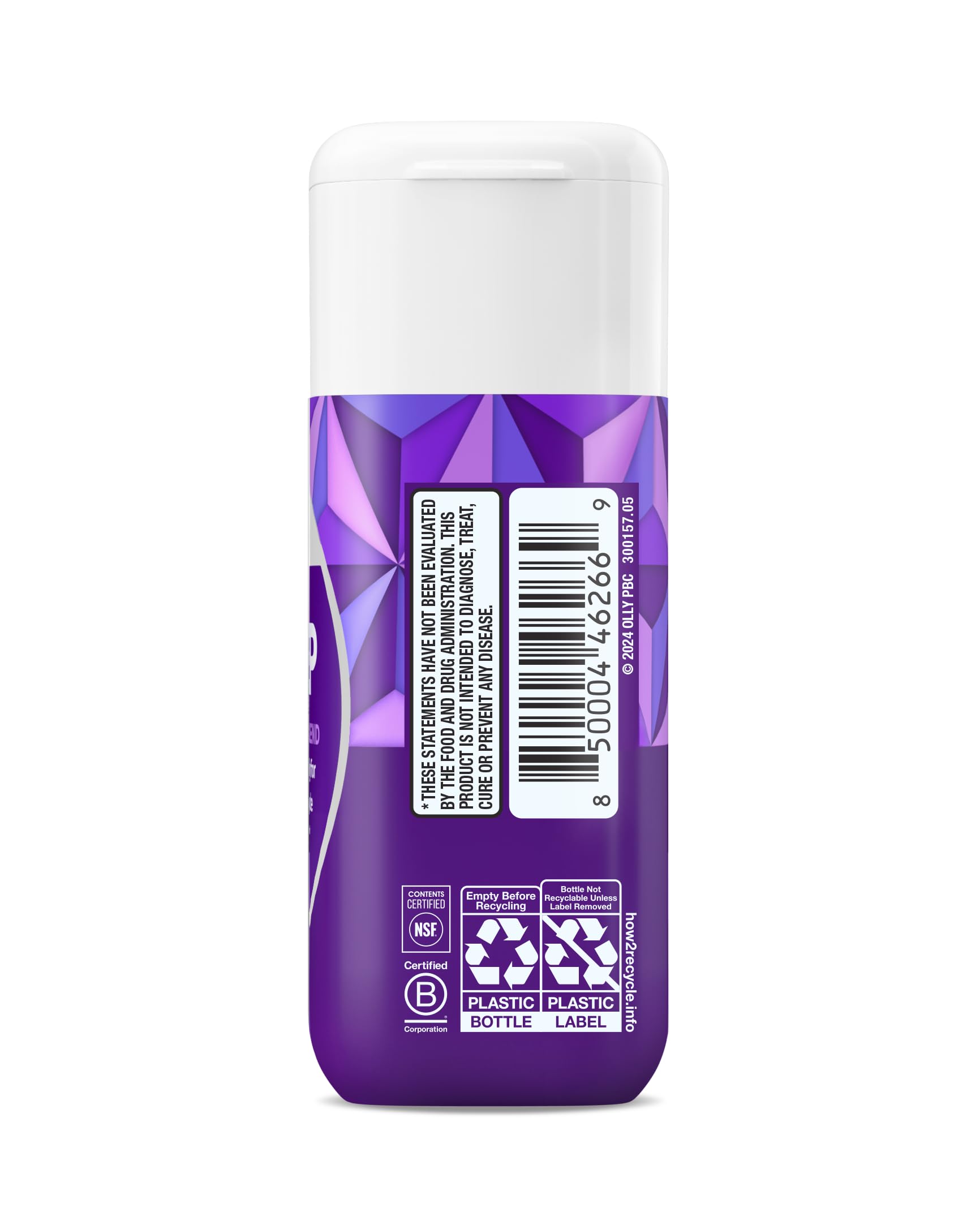 OLLY Magnesium on label suggests muscle and nerve relaxation support.