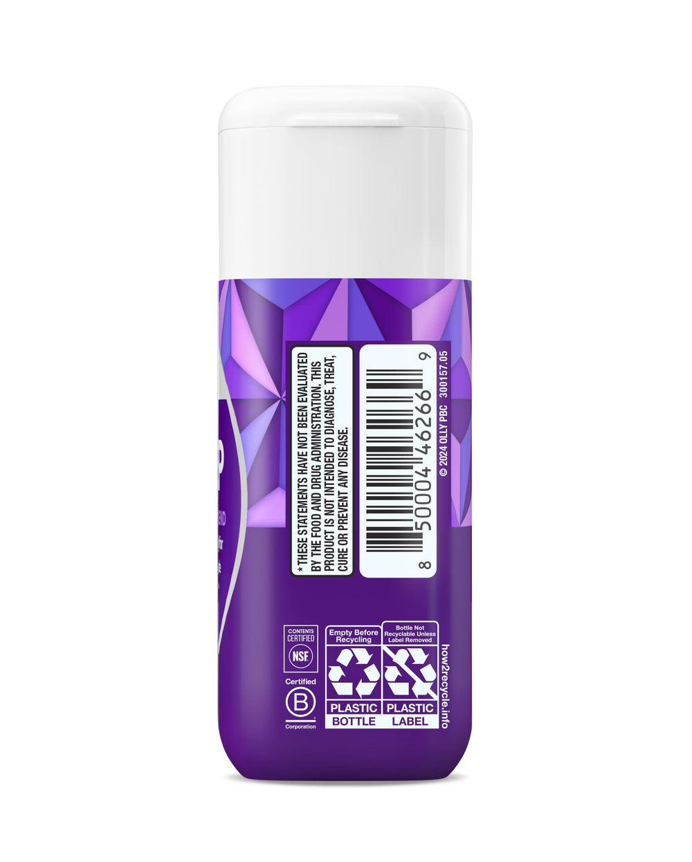 OLLY Magnesium on label suggests muscle and nerve relaxation support.