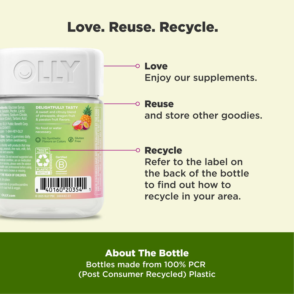 OLLY Supergood Superfoods Gummies bottle with 60-count label for a 20-day supply.