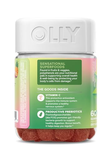 OLLY gummies ready for a quick daily chew with water.