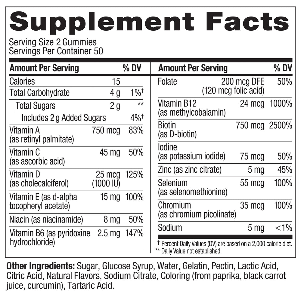 OLLY Teen Girl Multi Gummy bottle held in hand suggests portability for school days