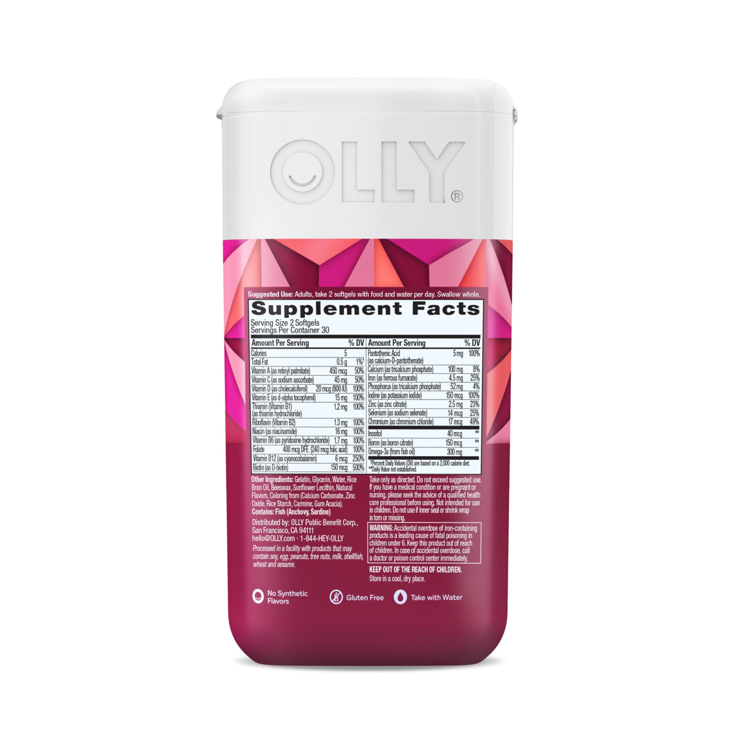 OLLY Ultra Women’s Multi Softgels on breakfast setting scene for daily nourishment.