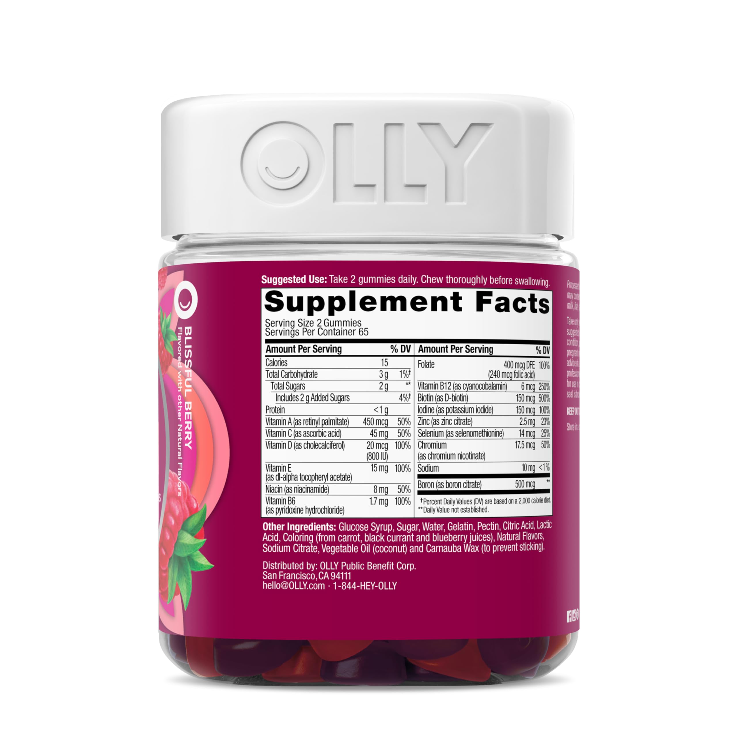 OLLY Women's Multi on-the-go pack suggests convenient everyday supplementation.
