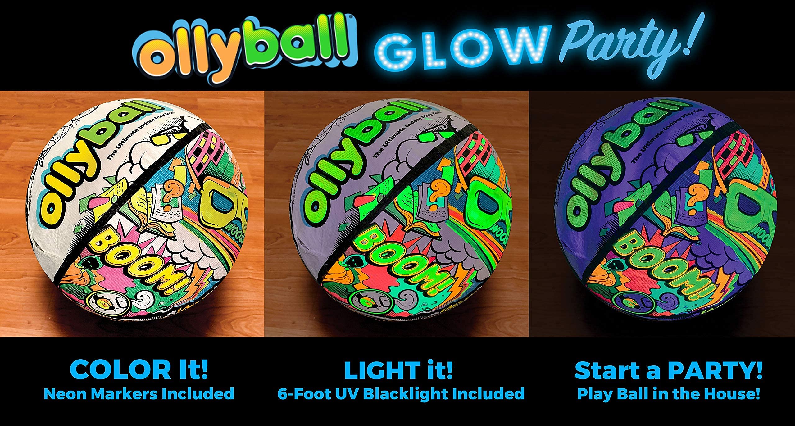 Ollyball durability supports repeated indoor kickball and catch.