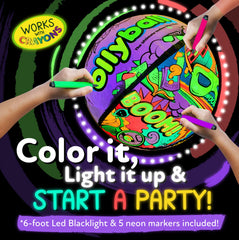 Ollyball neon markers used to color the ball before glow sessions.