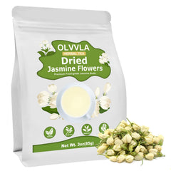 Olvvla dried jasmine flowers pack showing natural aroma for tea blending