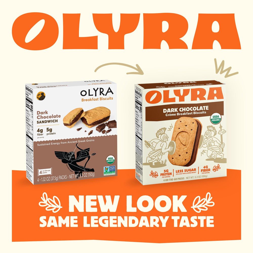 Olyra kids snack biscuit closeup emphasizes kid-friendly taste and fiber benefits.