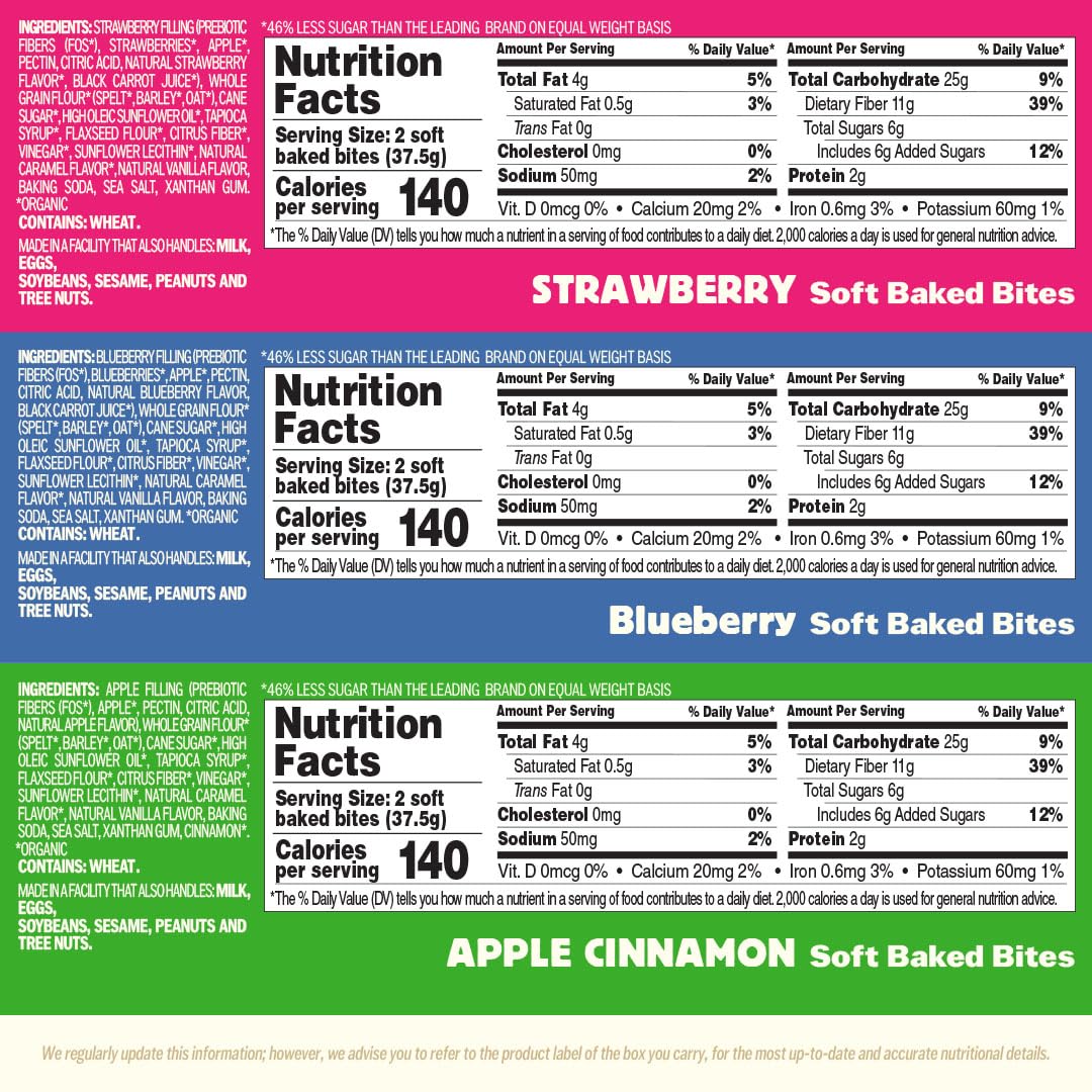 Olyra Variety Pack Fruit Bars closeup of ancient grains and natural fruit flavors.