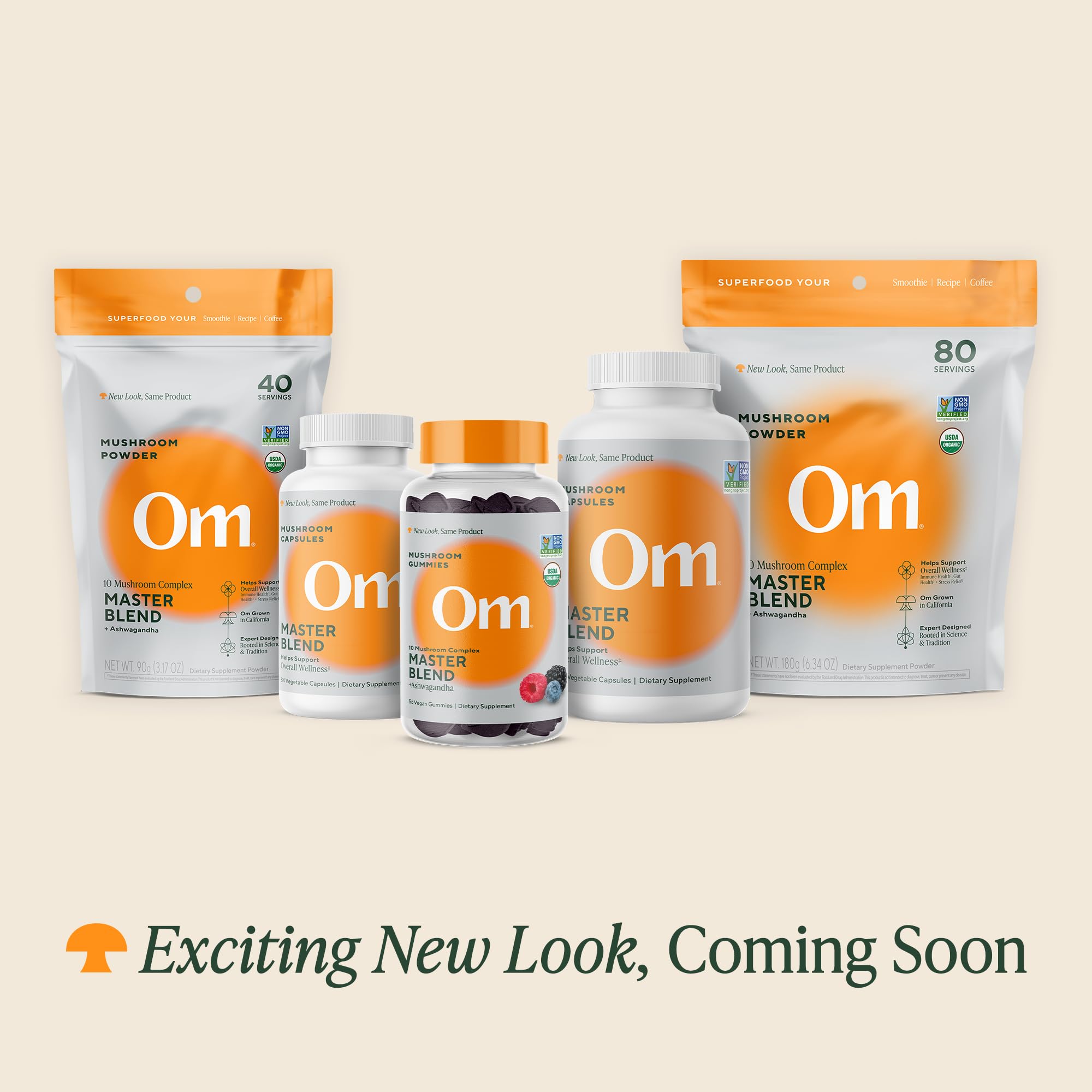OM Master Blend health-friendly supplement scene promotes gut balance.