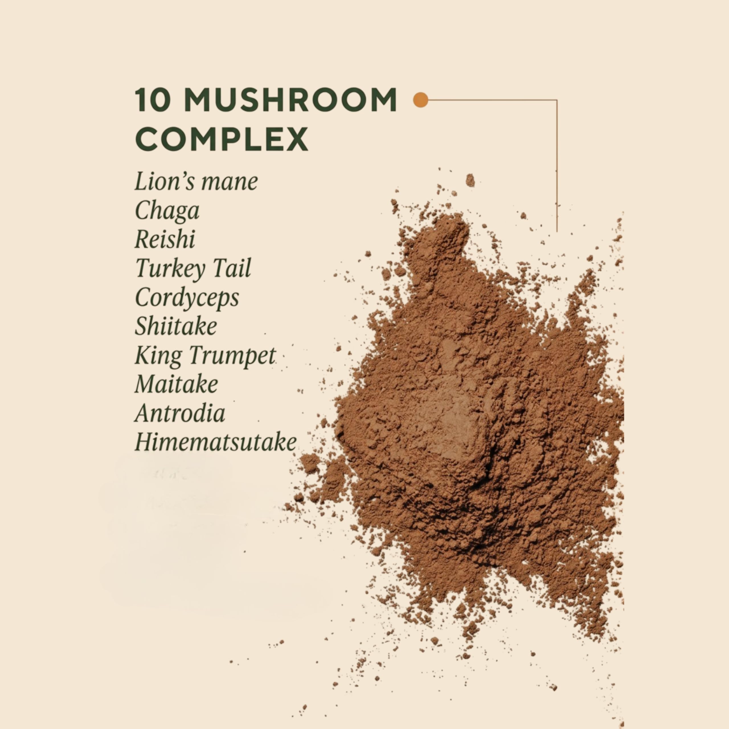 OM Mushroom Master Blend serving stirred into smoothie for recovery